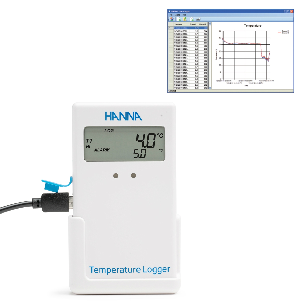 HI148 Series Waterproof Thermologgers Software