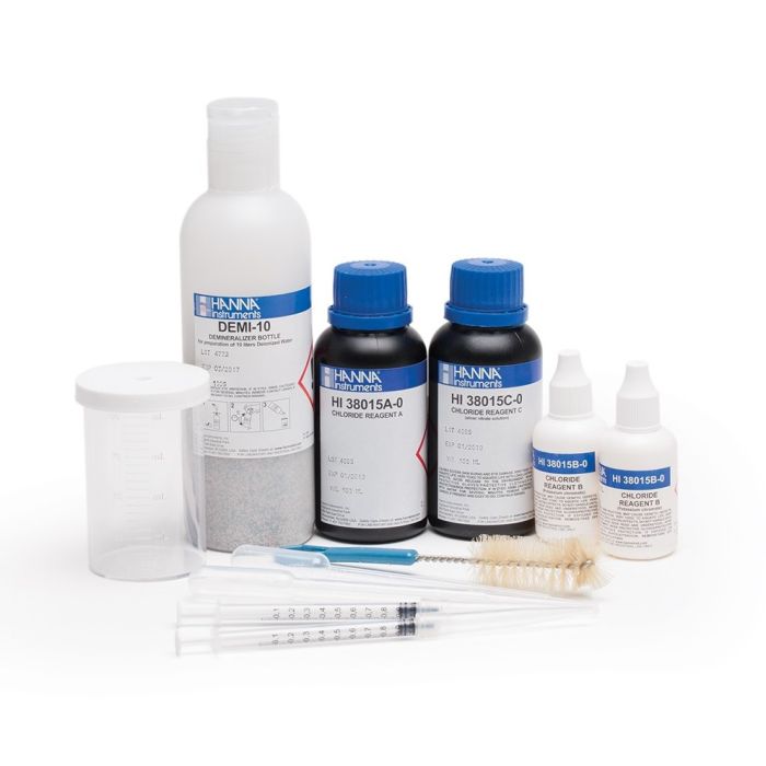 Extended Range Chloride Test Kit Replacement Reagents (100 tests) – HI38015-100