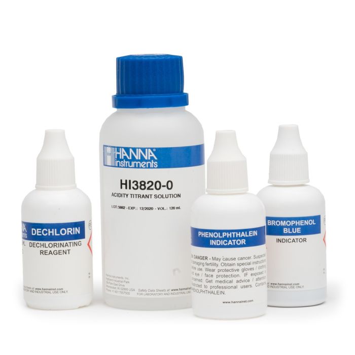 Acidity Chemical Test Kit Replacement Reagents (100 tests) – HI3820-100