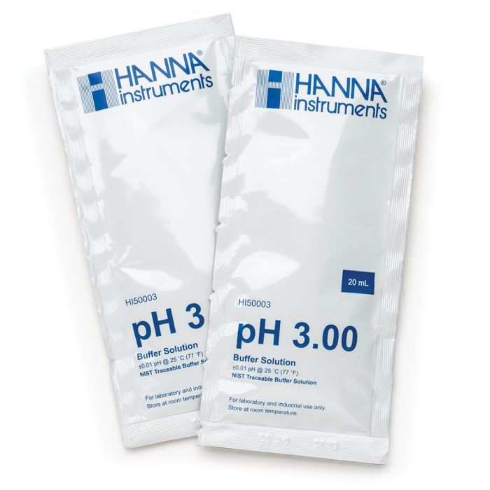 pH 3.00 Technical Calibration Buffer Sachets (25 x 20mL) – HI50003-02