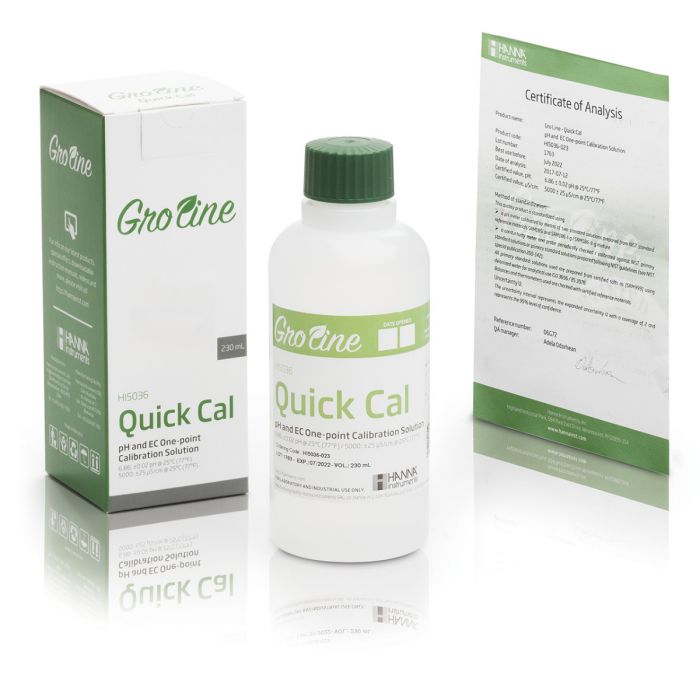 GroLine Quick Cal pH/EC/TDS Calibration Solution (230 mL) – HI5036-023