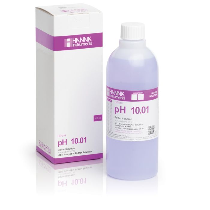 HI7010L/C pH 10.01 Calibration Solution with Certificate (500 mL)