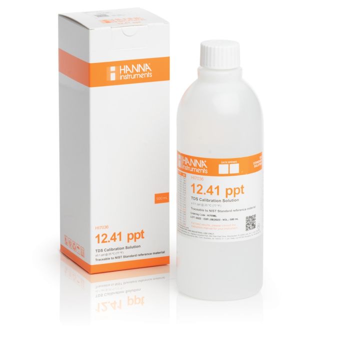 HI7036L 12.41 g/L (ppt) TDS Calibration Solution (500mL Bottle)