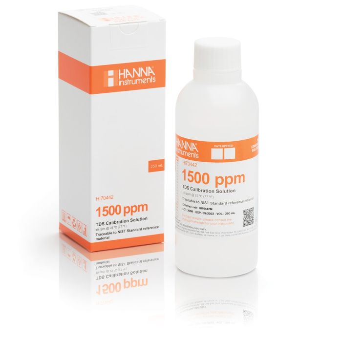 HI70442M 1500 mg/L (ppm) TDS Calibration Solution (230 mL Bottle)