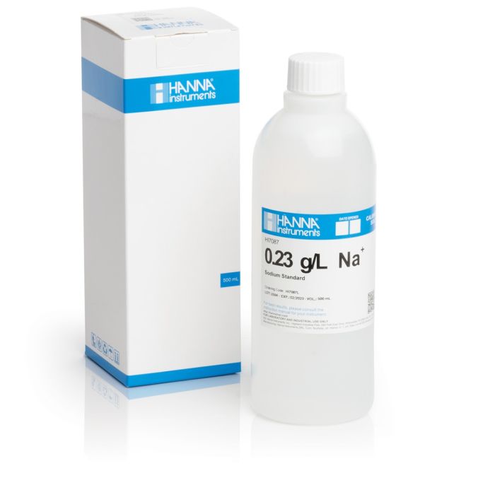 HI7087L 0.23 g/L Na<sup>+</sup> Standard Solution (500 mL Bottle)