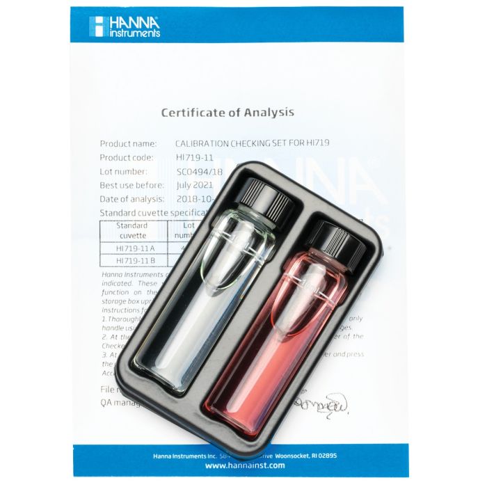 Magnesium Hardness Checker® HC Calibration Check Set – HI719-11