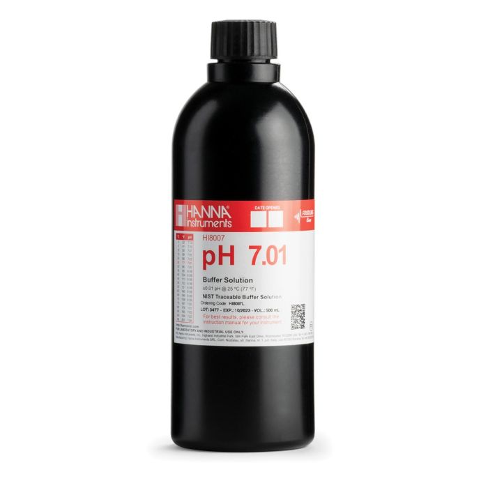 HI8007L pH 7.01 Calibration Buffer in FDA Bottle (500 mL)