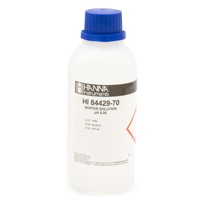 pH 6.00 Calibration Solution (6 x 230 mL) – HI84429-70