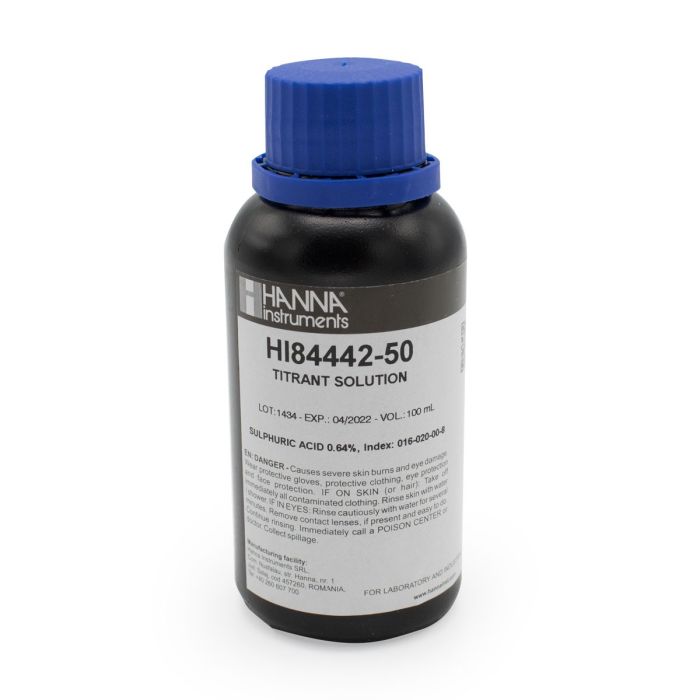 Titrant for Titratable Alkalinity in Water Mini Titrator – HI84442-50