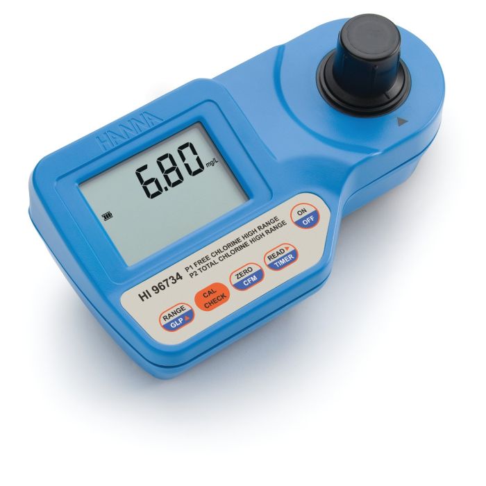 Free and Total Chlorine High Range Portable Photometer – HI96734