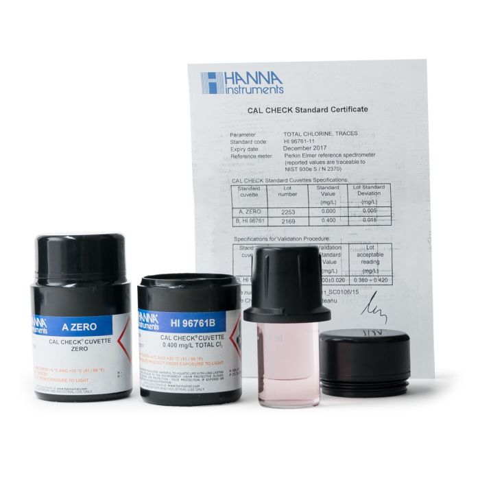 Total Chlorine Low Range CAL Check™ Standards – HI96761-11