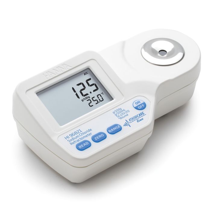Digital Refractometer for Measuring Sodium Chloride in Food – HI96821