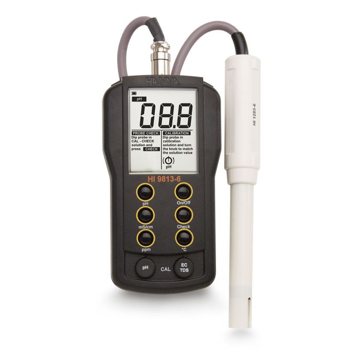Portable pH/EC/TDS/Temperature Meter with CAL Check™ – HI9813-61