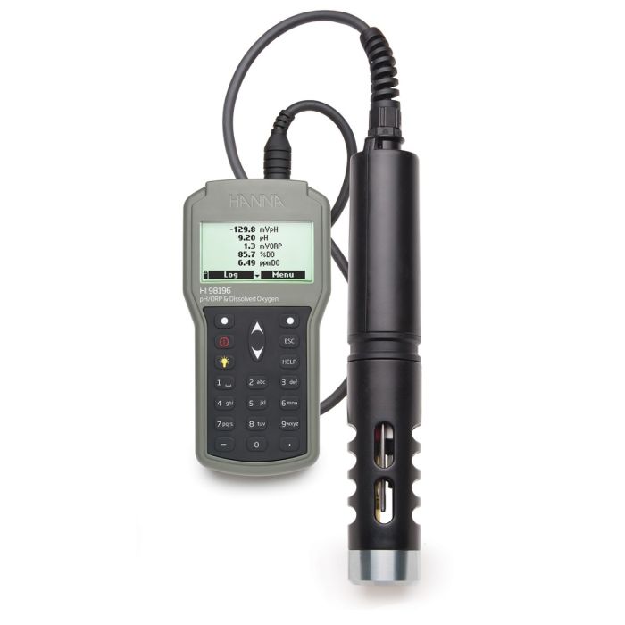 Multiparameter pH/ORP/DO/Pressure/Temperature Waterproof Meter – HI98196-20m (65.6′)