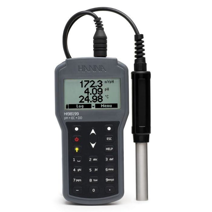 Multiparameter Portable pH/EC/DO Waterproof Meter – HI98199