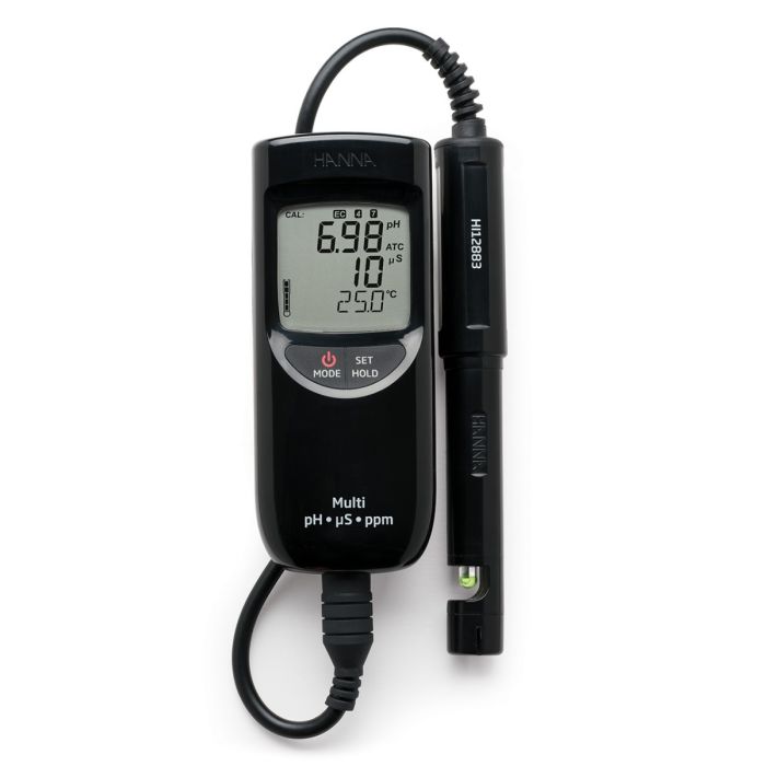 Portable Waterproof pH/EC/TDS Meter (Low Range) – HI991300