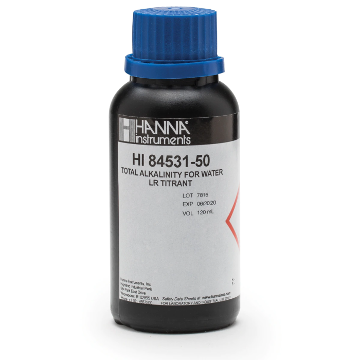 Low Range Titrant for Titratable Alkalinity in Water Mini Titrator – HI84531-50