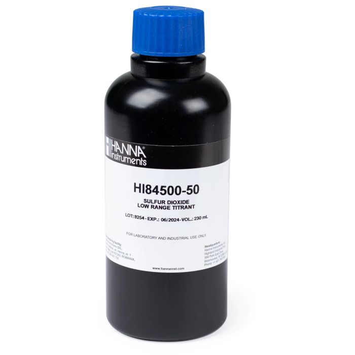 Low Range Titrant for Sulfur Dioxide Mini Titrator – HI84500-50