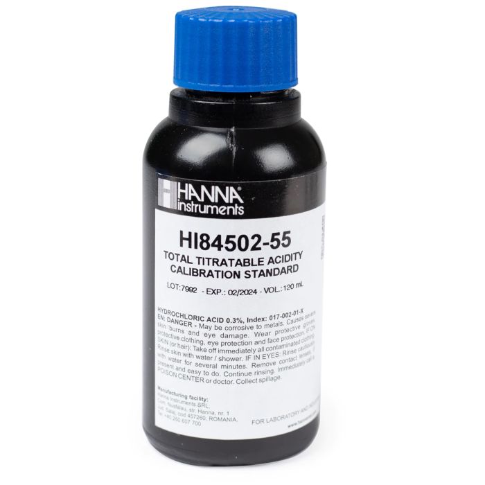 Pump Calibration Standard for Titratable Acidity in Wine Mini Titrator – HI84502-55