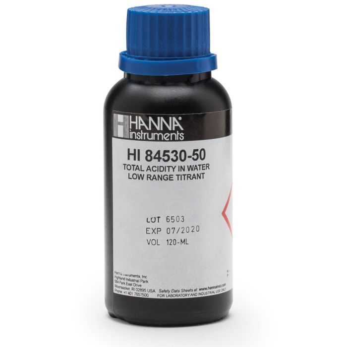 Low Range Titrant for Titratable Acidity in Water Mini Titrator – HI84530-50